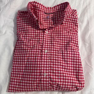 Mens XL Vineyard Vines On The Go Performance Red White Gingham LS Button Down